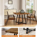 Square Kitchen Dining Table for 2, Small Ktichen Table with Metal Base, 31.5" Modern Dinner Table for Dining Room Apartment Restaurant, Rust Brown