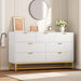 White 7 Drawers Dresser for Bedroom,54" Large Chest of Drawers
