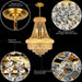 Empire Crystal Chandeliers K9 Crystals Gold Finish