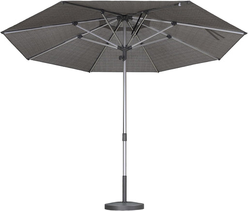 Outdoor Table Sun Umbrella 11.5 FT round Semi Auto Lift, Gray