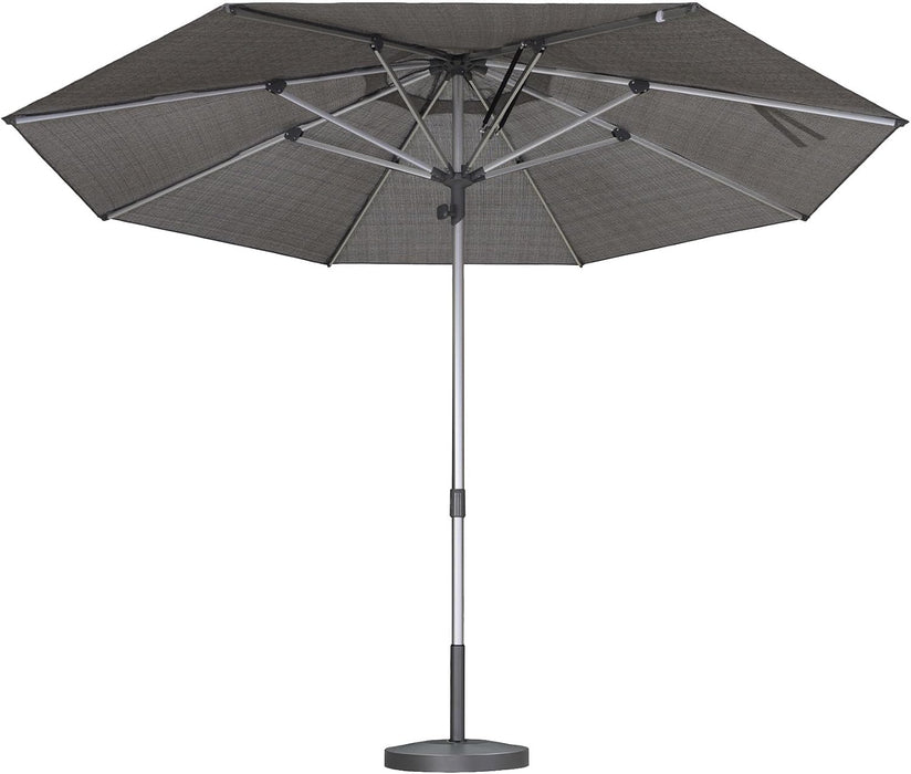 Outdoor Table Sun Umbrella 11.5 FT round Semi Auto Lift, Gray