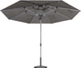 Outdoor Table Sun Umbrella 11.5 FT round Semi Auto Lift, Gray