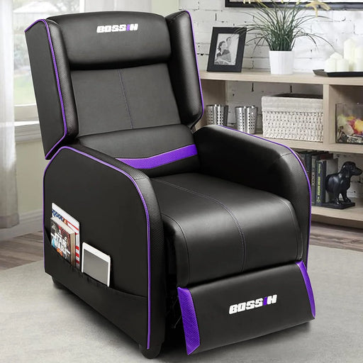 Gaming Recliner Chair for Adults 400Lbs Racing Style Sofa Big and Tall PU Leather Recliner Seating Modern Ergonomic Lounge Recliner Chair Comfortable Home Movie Theater for Living Room