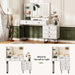 Premium White Vanity Desk With Illuminating Mirror