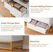6 Drawer Dresser, White Modern 54" Large Dresser for Bedoom