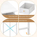 White Contemporary Vanity Desk Featuring Deluxe Mirror