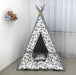 Gray Teepee with Toys Boys Playhouse