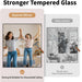 Black Framed Bathroom Mirror - Shatterproof 30"X50" Tempered Glass, HD No Distortion, Horizontal/Vertical Mount, Modern Matte Aluminum Alloy Frame