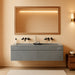 Bathroom Mirror for Wall, 60 X36 Inch (Walnut Wood Grain)