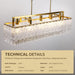 Gold Ornate Crystal Chandelier 35Inch Ripple Glass