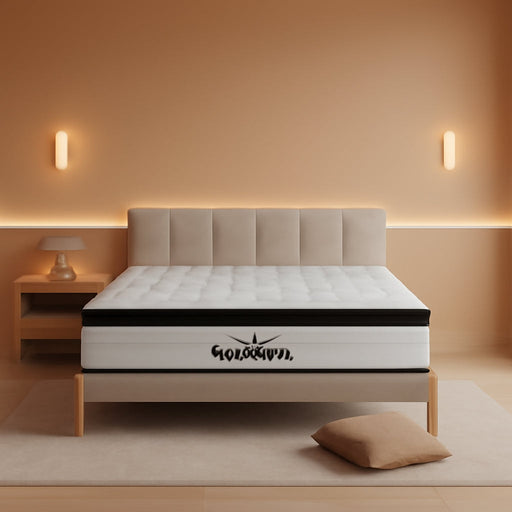 Queen Mattress, 12 Inch Queen Size Mattress in a Box, Upgraded Hybrid Mattresses Pocket Springs, Motion Isolation, Pressure Relief, Medium Firm, Breathable Comfort