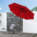 9Ft Enhanced Aluminum Umbrella W/ Tilt and Crank, Red