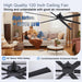 Black 120 Inch Reinforced Multipurpose Ceiling Fan