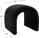 Home Collection Kibo Modern Waterfall Black Velvet Ottoman (Fully Assembled)