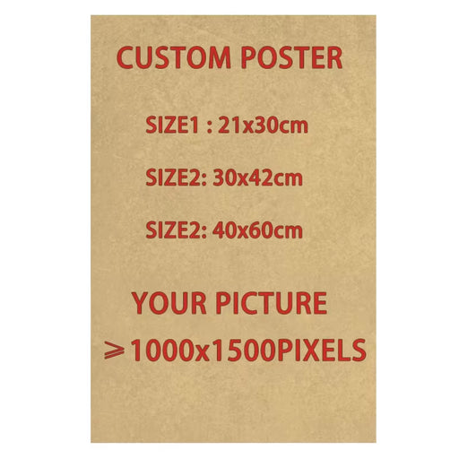 Custom Kraft Paper Poster Vintage Anime Game Poster Modern Art Painting Picture for Room Bar Cafe Wall Decor