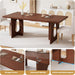 Walnut 71Inch Dining Table Seats SixToEight Contemporary