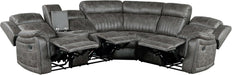 Brown Reclining Sectional Sofa with Storage & Cup Holders