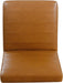 Channeled Metal Dining Chair Home Décor | Single Pack - Brown Faux Leather