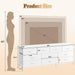 63 Inch Dresser for Bedroom, Long Dresser with 10 Fabric Drawers, TV Stand for 55, 65, 70 Inch TV, Toy Storage Organizer for Closet, White