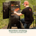 36” Vertical Propane Smoker, 4 Removable Racks, Spacious BBQ Smoker with Wood and Water Trays, 15,000 BTU Heat for Smoked Meat, Brisket, Jerky, Fish, Perfect for Tailgates, Backyard, Camping