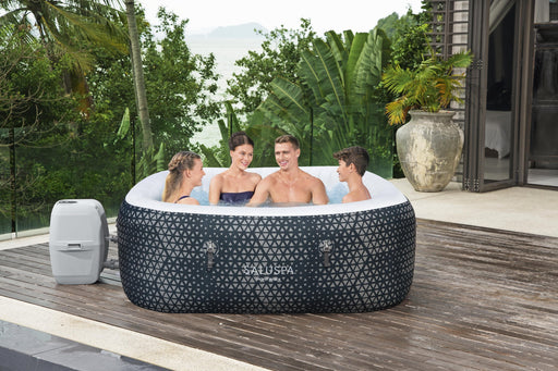 Monterey Airjet Outdoor Inflatable Square Hot Tub 4-6 Person with Pump #P08411