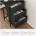 Black Twin Over Twin Bunk Bed WithDeskChargingStation