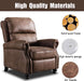 Pushback Recliner Chair with Rivet Detail