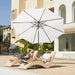 10FT Patio Umbrellas Outdoor Table Umbrella with Push Button Tilt and Crank, Market Umbrella 8 Sturdy Ribs UV Protection Waterproof for Pool, Garden (White)