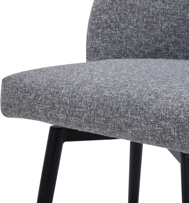 Counter Height Bar Stools Set of 3, 360° Swivel Upholstered Barstools with Backs and Metal Legs, 26" H Seat Height, Fabric in Grey (Multi-Colored)