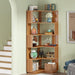Industrial Corner Bookshelf 64.9 Inch Freestanding Wood
