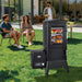 Vertical Pellet Smoker with Cover & Meat Probe, 4-Rack Electric BBQ Smoker Grill, 616 Sq in Cooking Space, Digital LED Temperature Control for Outdoor Smoking Ribs, Brisket, Chicken & Sausage