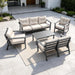 7 Seats HDPE Patio Conversation Sets, Outdoor Patio Furniture Set