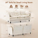 69 Inches Beige Overstuffed Ergonomic Chenille Sofa