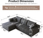 Grey NinetyFiveInch Upholstered Corduroy Sleeper Sofa