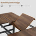 63-83" Extendable Dining Table, Industrial Rectangular Dining Room Table for 6-8 People, Expandable Kitchen Table with Heavy Duty Metal Frame for Dining Room, Kitchen & Parties, Brown