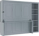 Gray Queen MurphyDesk With Industrial Storage Shelving