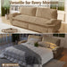 Queen Size Premium Convertible Sofabed Camel Corduroy