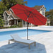 9FT Patio Umbrella with Solar Lights,Outdoor Market Umbrella with Tilt and Crank, LED Lighted Table Umbrella for Garden,Deck,Backyard,Pool,Beach