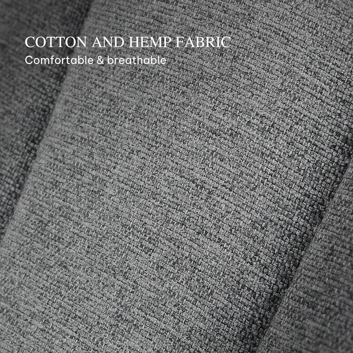 Queen Size with 2 Storage Drawers and Charging Station, Linen Upholstered Platform Bed with Storage Headboard and LED Light, Heavy Duty Metal Support, No Box Spring Needed, Noise Free, Dark Grey