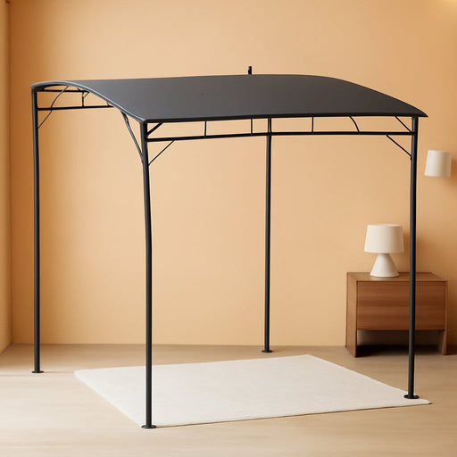 10' X 10' Outdoor Pergola Gazebo with Uv-Resistant Canopy and Metal Frame, Sun Shade Shelter for Porch, Patio, Deck, Backyard, Charcoal Gray