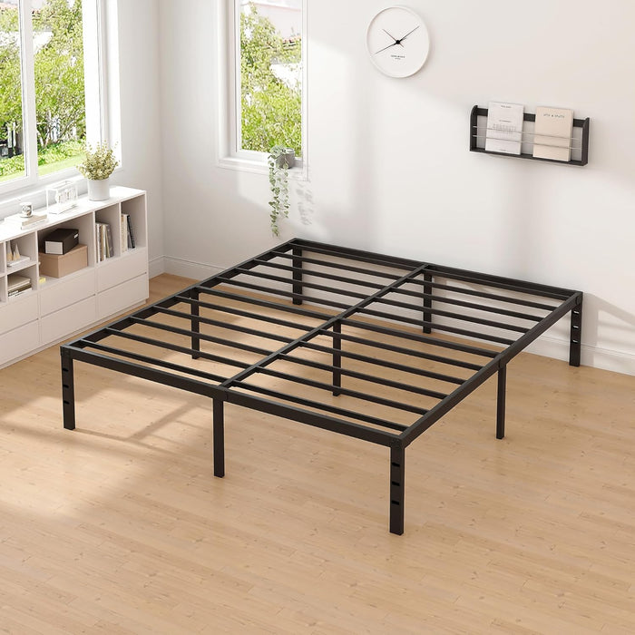 Metal Bed Frame,Queen Size Bed Frame with Storage Space,18 Inch