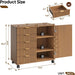 Five Drawer Wooden File Cabinet With AdjustableShelf