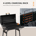 30" Portable Barrel Charcoal BBQ Grill, Steel Outdoor Barbecue Smoker with 370 Square Inches Cooking Space, Storage Shelf, Wheels for Garden Camping Picnic, Black
