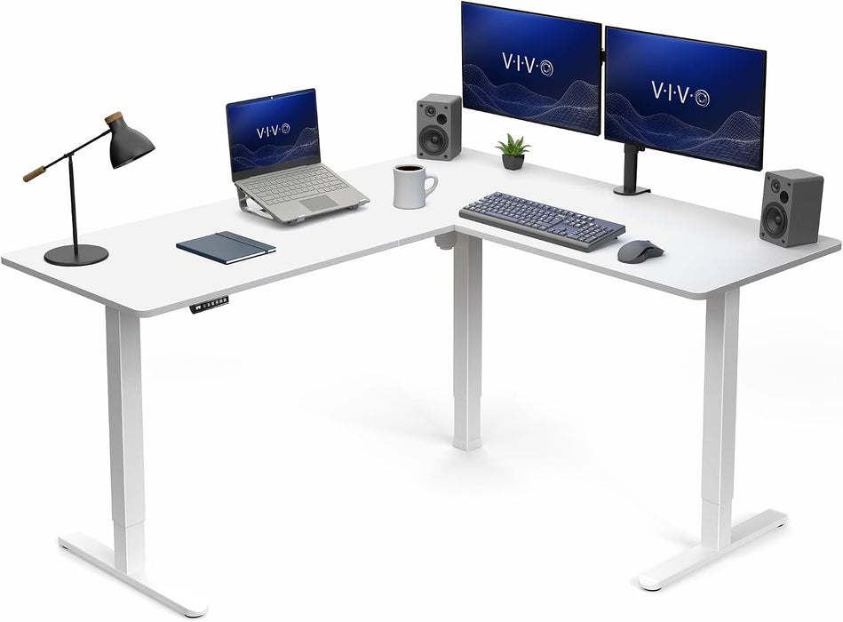Electric 63 X 55 in Corner Standing Desk with Memory Presets