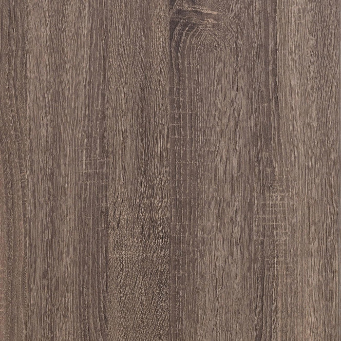 Home Furnishings - Brantford - Wood Panel Bed with Slatted Headboard, Low-Profile Frame and Scratch-Resistant Laminate - Bedroom - Queen Size - Barrel Oak - 207041Q