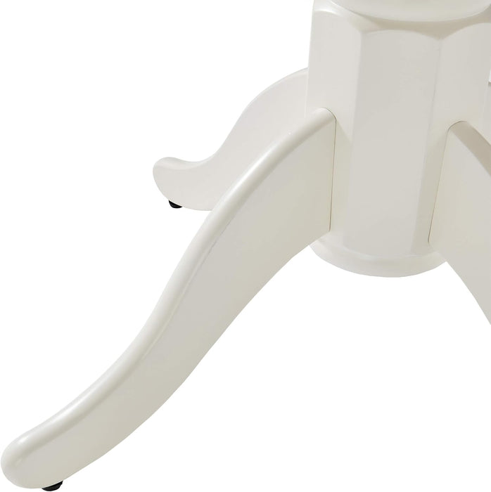 Shelby 5-Piece Traditional round Dining Table Set for 4, Distressed White