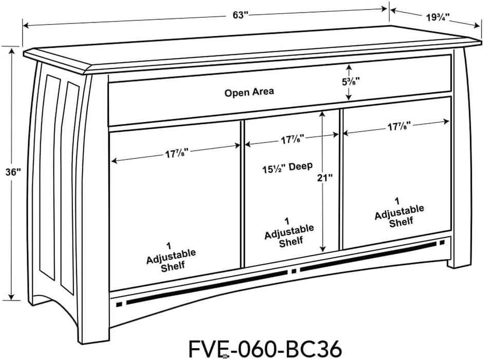 Timber Trail TV Stand, Amish Crafted in the USA- Solid Rustic Hickory (Golden Harvest Stain)