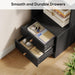 Corner Bookshelf, 70.87" Tall Corner Bookcase with Drawers, Corner Shelf Storage Display Rack for Living Room Home Office, Black