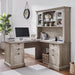60-Inch L-Shaped Desk With Hutch LightRusticOakFinish