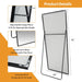 76"X34" Full Length Mirror, Black Floor Mirror
